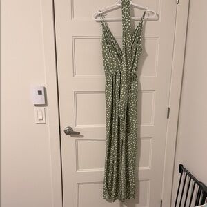 Green Polka Dot Jumpsuit